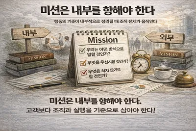 미션은 내부를 향해야 한다.