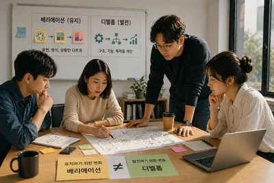 디벨롭과 베리에이션의 차이